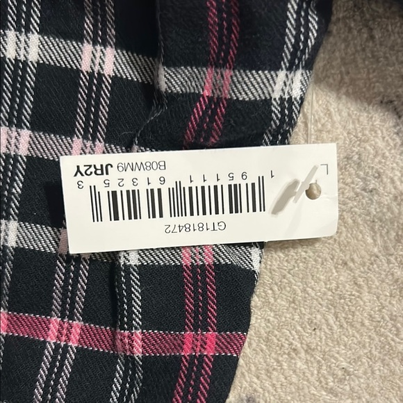 Good Threads Plaid Button-Up Shirt - Black and Pink - Picture 5 of 7